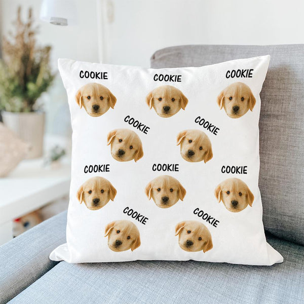 Personalized Custom Pet Photo Face on Pillow