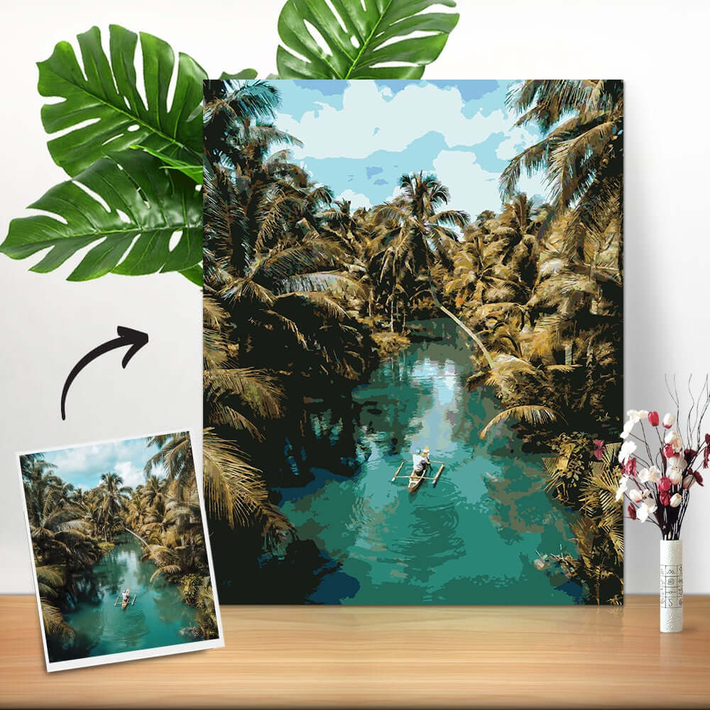 Custom Photo Paint By Number Digital Art Painting Frameless 50*60cm