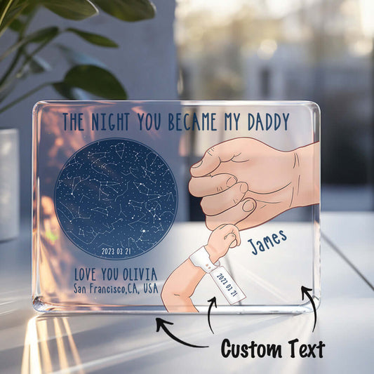 Custom Personalized New Dad Star Map Night Light