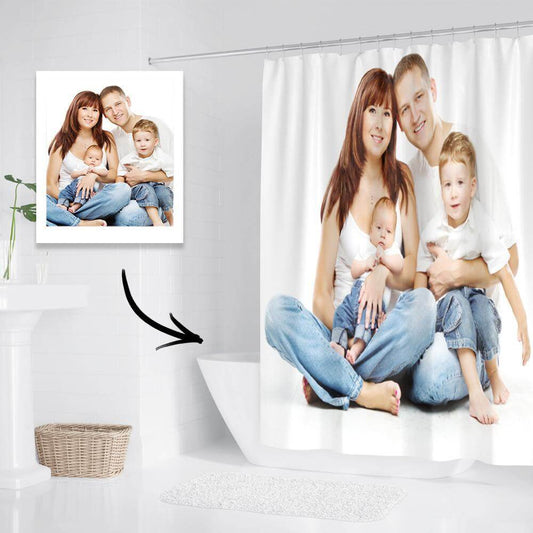 Custom Personalized Photo Shower Curtain