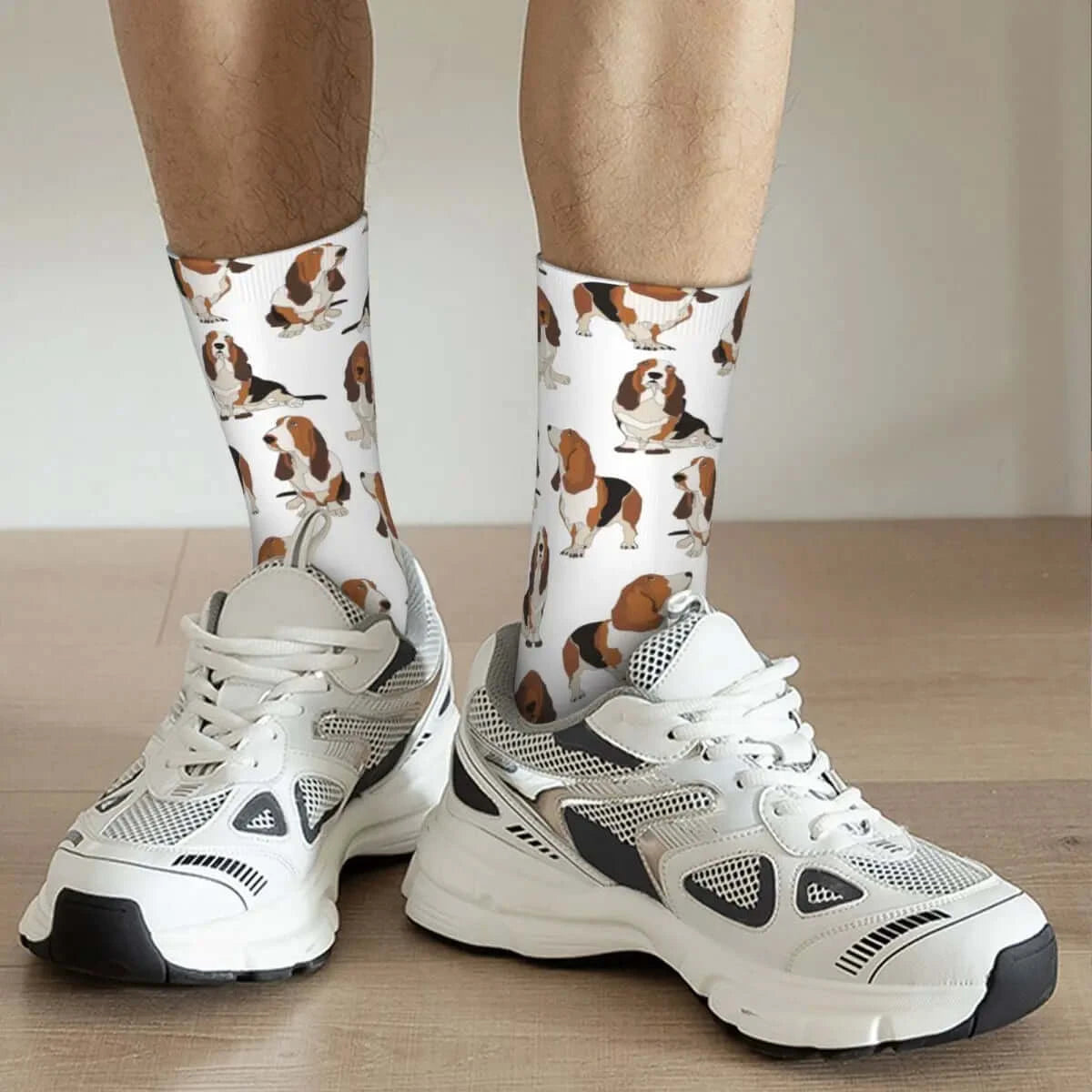 Basset Hound Dog Crew Socks