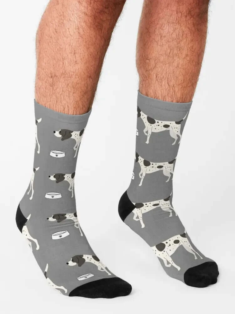 German Shorthaired Pointer Dog Pattern Socks