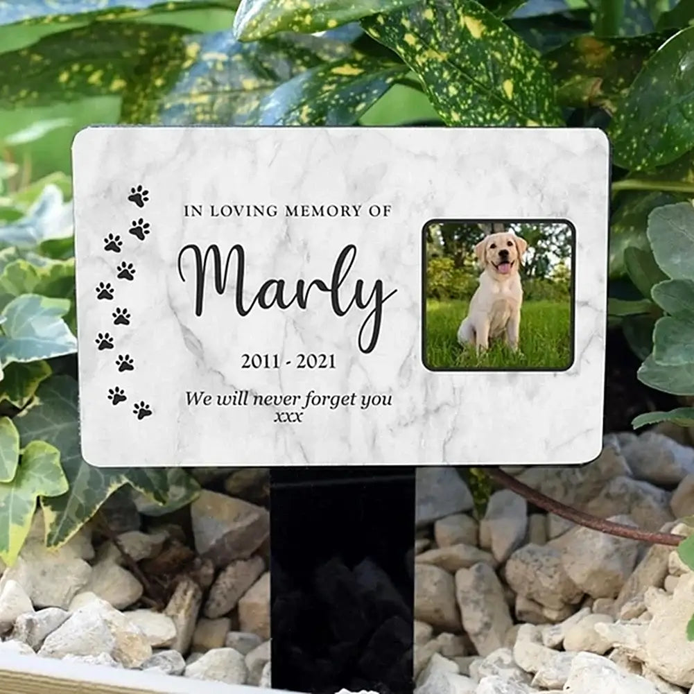 Personalized Acrylic Grave Marker Pet Memorial