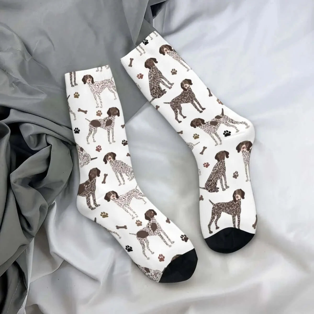 German Shorthaired Pointer Dog Bone and Paw Socks