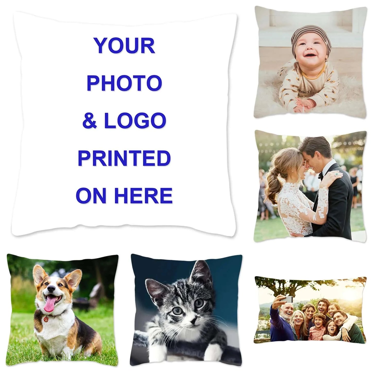 Personalized Custom Double-Sided Print Photo Pillow