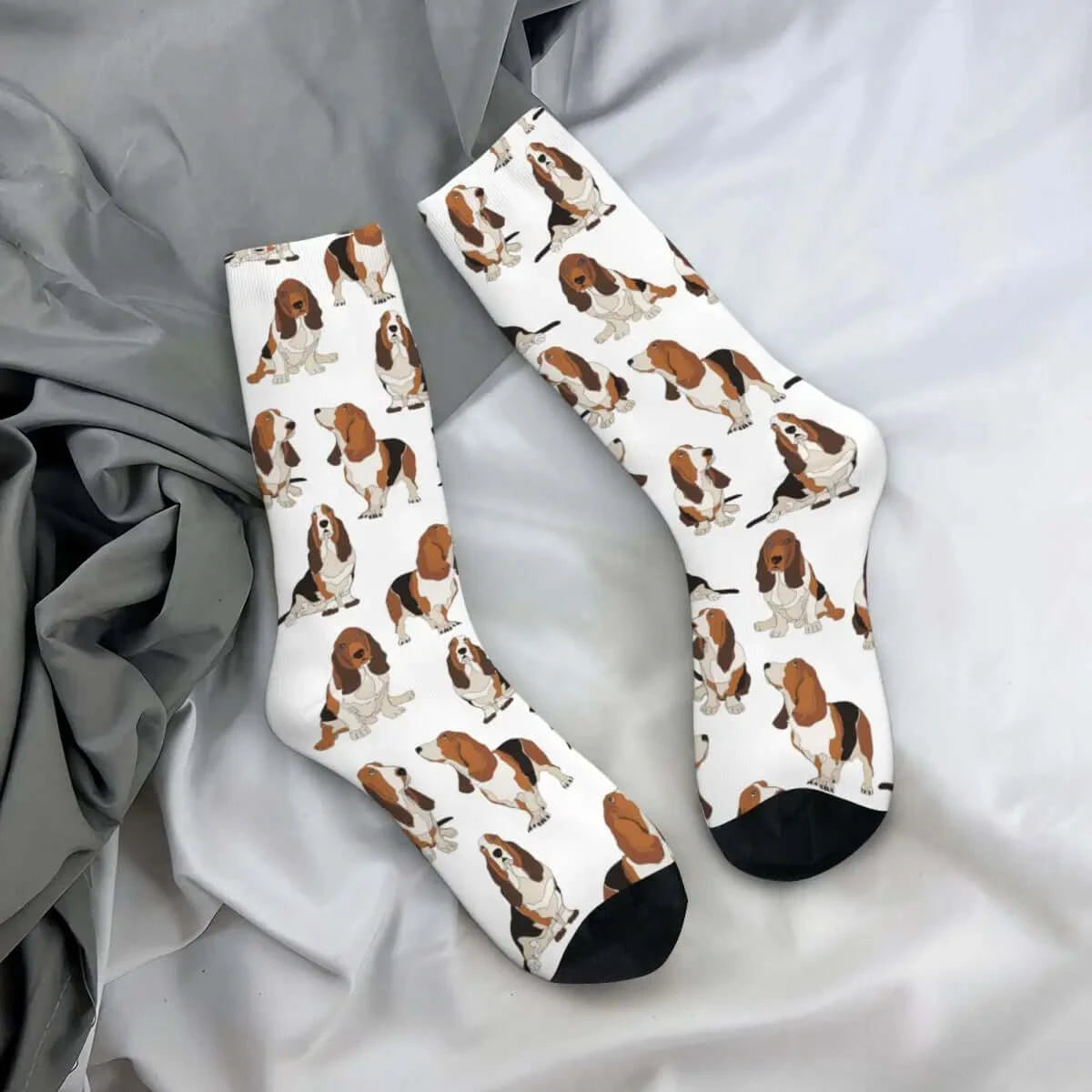 Basset Hound Dog Crew Socks