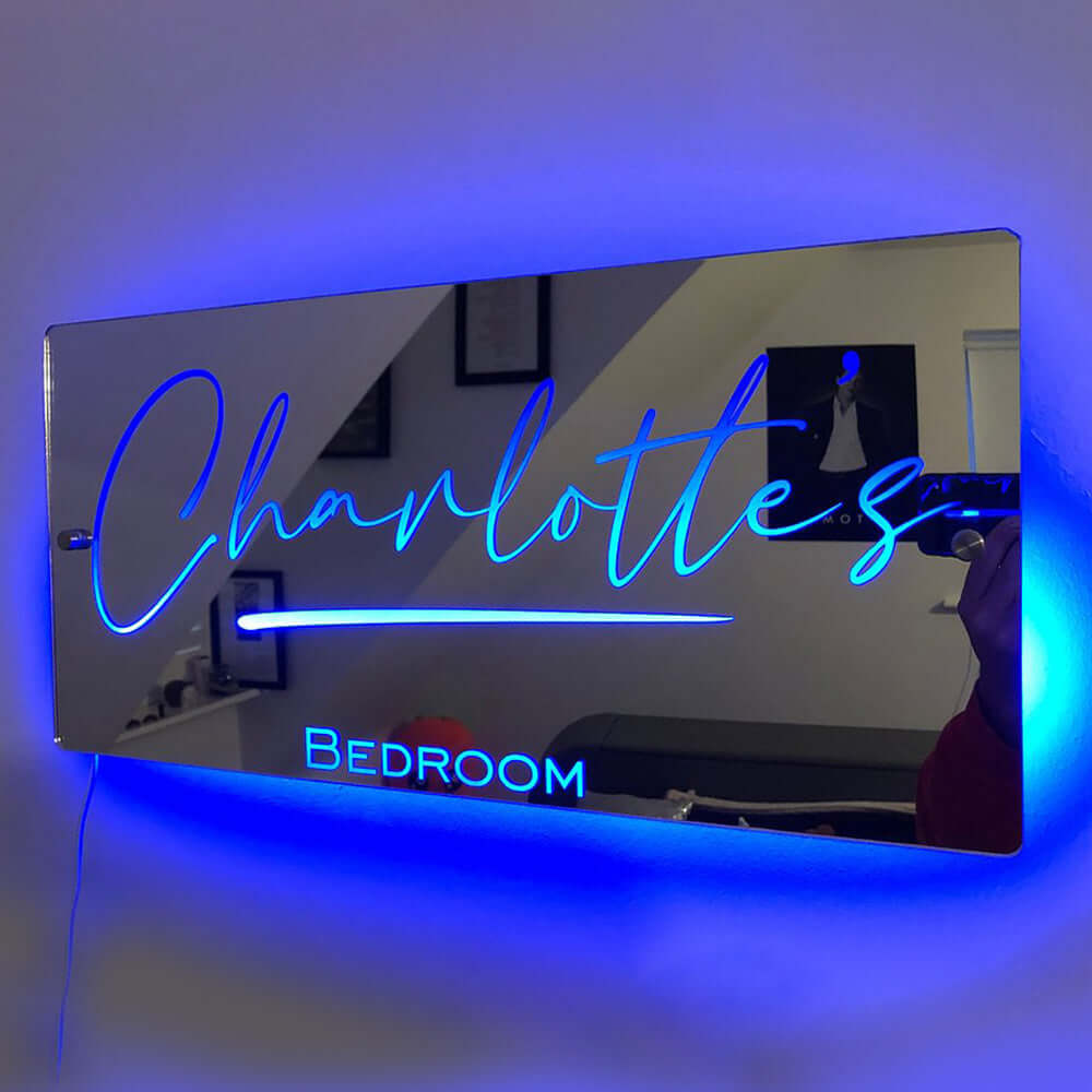 Hot Item Personalized Light Up Name Mirror