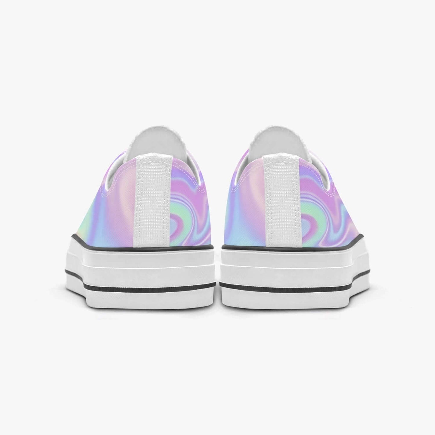 Custom Pastel Tie Dye Psychedelic Low Canvas Shoes