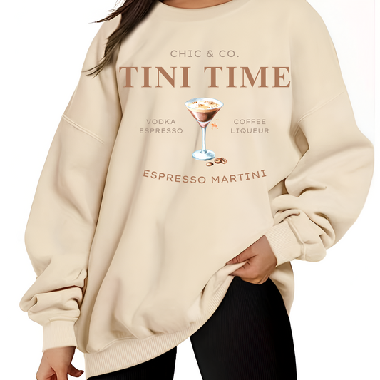 Women's Tini Time Espresso Martini Oversized Sweatshirt