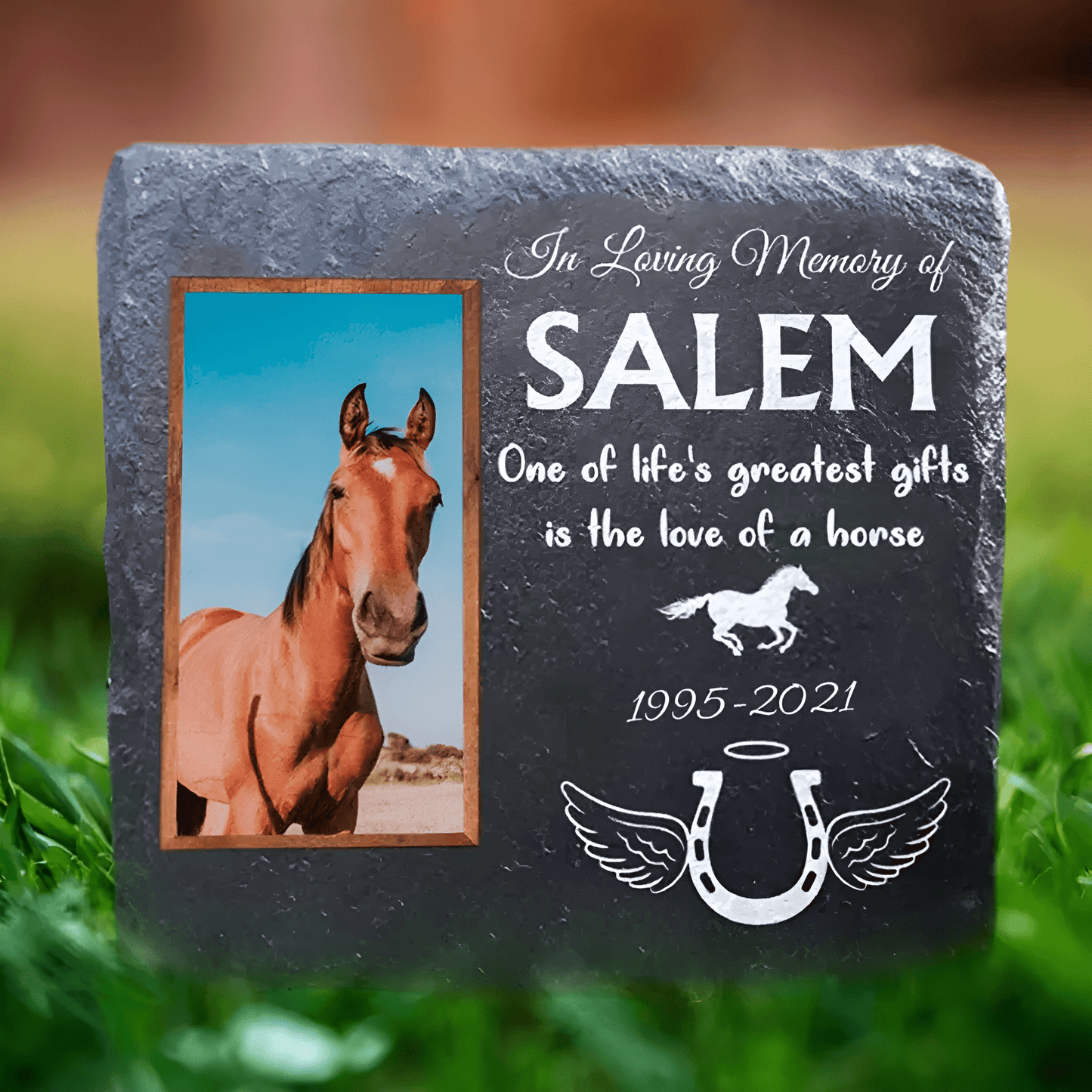 Personalized Horse Pony Memorial Stone