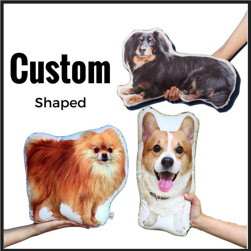 Custom Shaped Pet Portrait Pillow - 4 Sizes