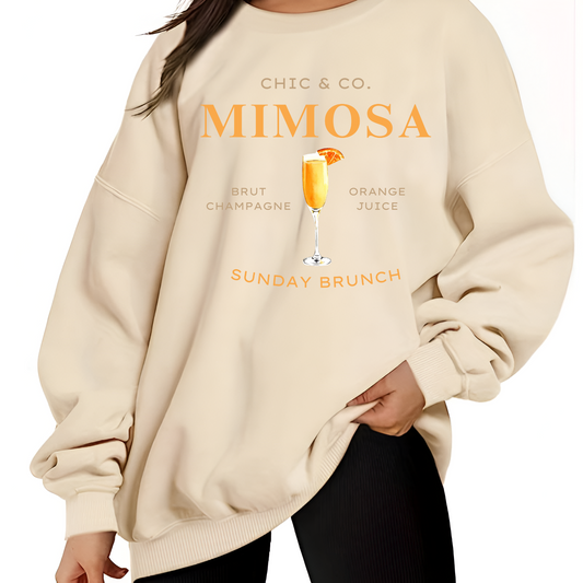 Women's Mimosa Minimalist Oversized Crew Neck Sweatshirt