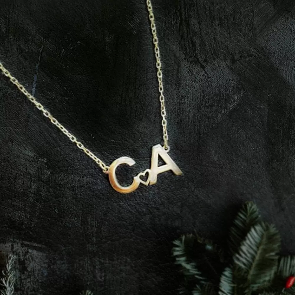 Personalized Sterling Silver Initial Necklace Letter Necklace - Premium necklace from You only Jewelry - Just $16.99! Shop now at giftmeabreak