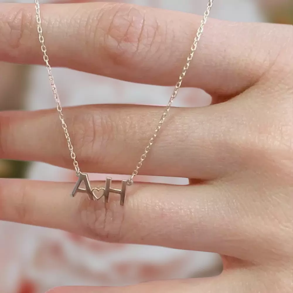 Personalized Sterling Silver Initial Necklace Letter Necklace - Premium necklace from You only Jewelry - Just $16.99! Shop now at giftmeabreak
