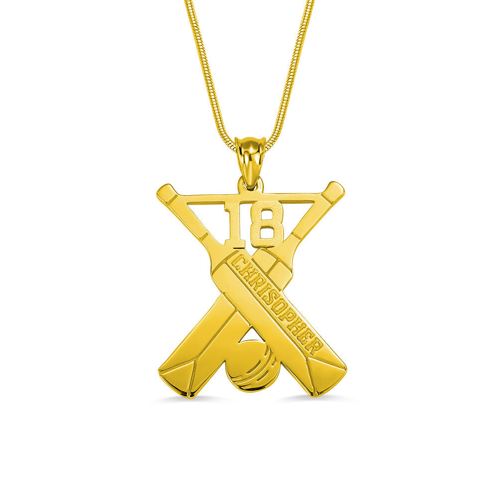 Personalized Sterling Silver Cricket Name Pendant Necklace - Premium necklace from ideaplus - Just $50.99! Shop now at giftmeabreak