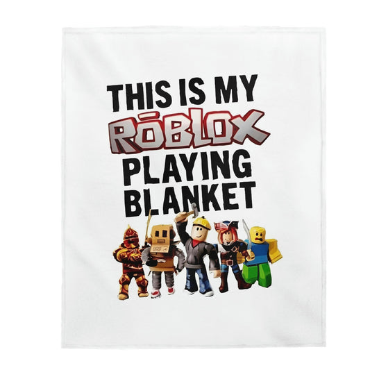 This is My Roblox Playing Blanket Velveteen Plush Blanket - Premium blanket from Printify - Just $41.99! Shop now at giftmeabreak