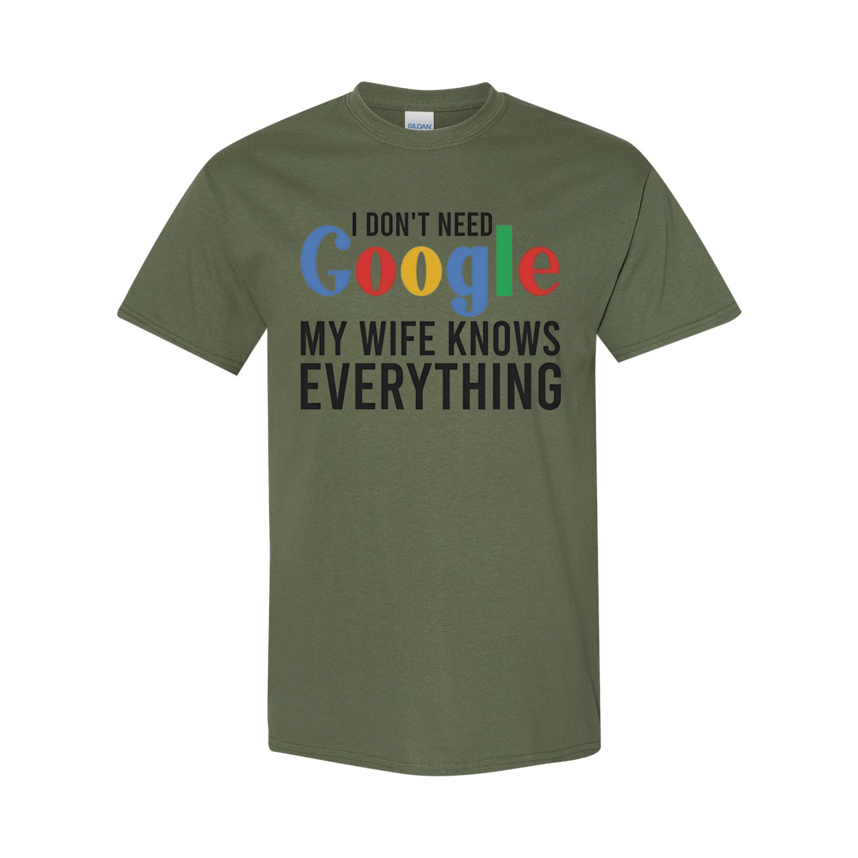 Men's I Don't Need Google Heavy Cotton Graphic T Shirt