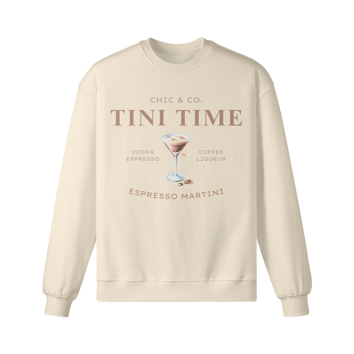 Women's Tini Time Espresso Martini Oversized Sweatshirt