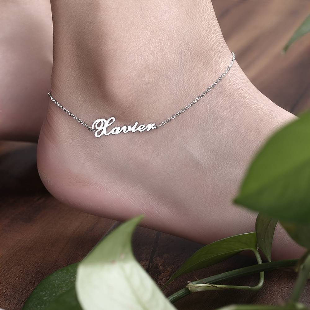 personalized name ankle bracelet