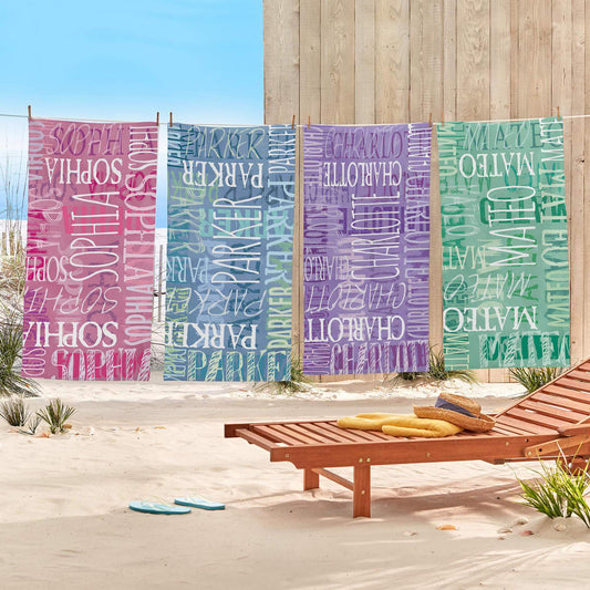 Personalized Signature Style Name Beach Towel