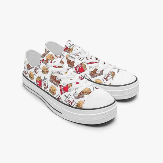 Custom Chicken Filet Low Canvas Shoes Sneakers