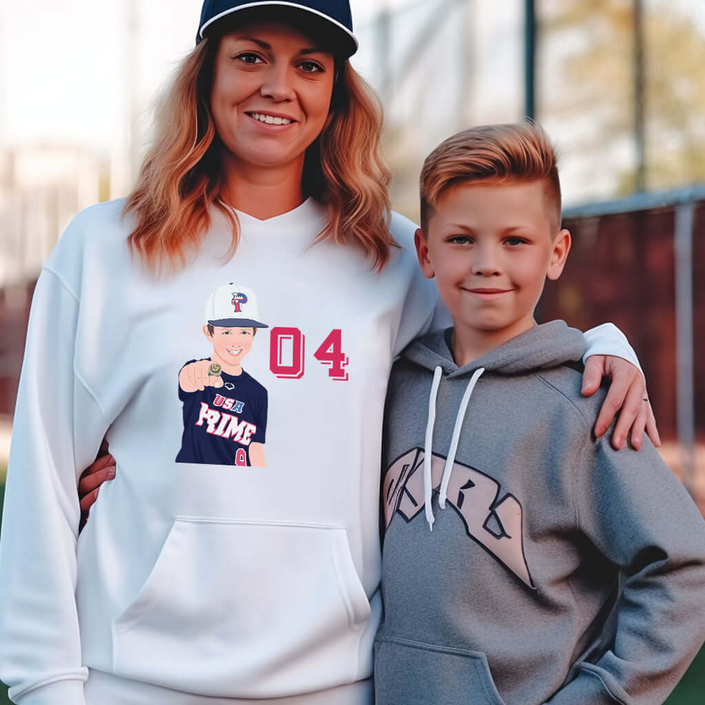 Custom Personalized Baseball Mom Photo Hoodie