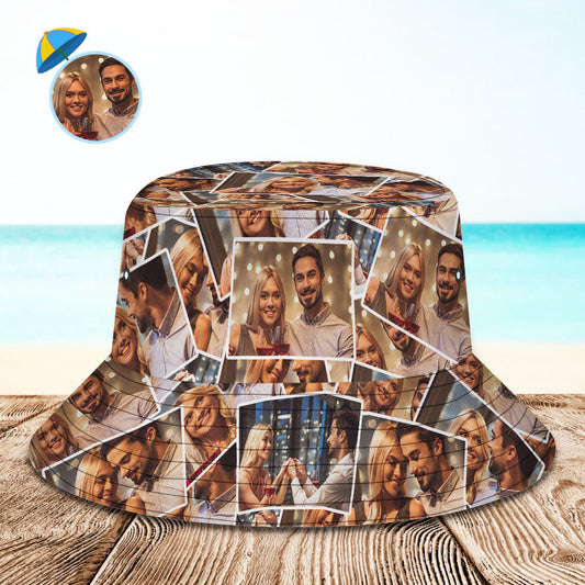 Personalized Photo Bucket Hat Summer Beach for Kids and Adults - Premium hat from MadeMine - Just $19.99! Shop now at giftmeabreak
