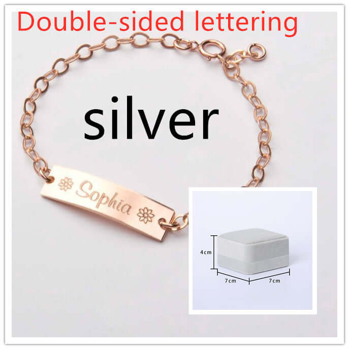 Personalized Stainless Steel Bar Name Necklace for Children