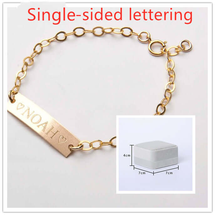 Personalized Stainless Steel Bar Name Necklace for Children