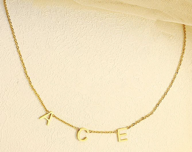 Personalized Stainless Steel Alphabet Name Necklace - Premium necklace from giftmeabreak - Just $22.99! Shop now at giftmeabreak