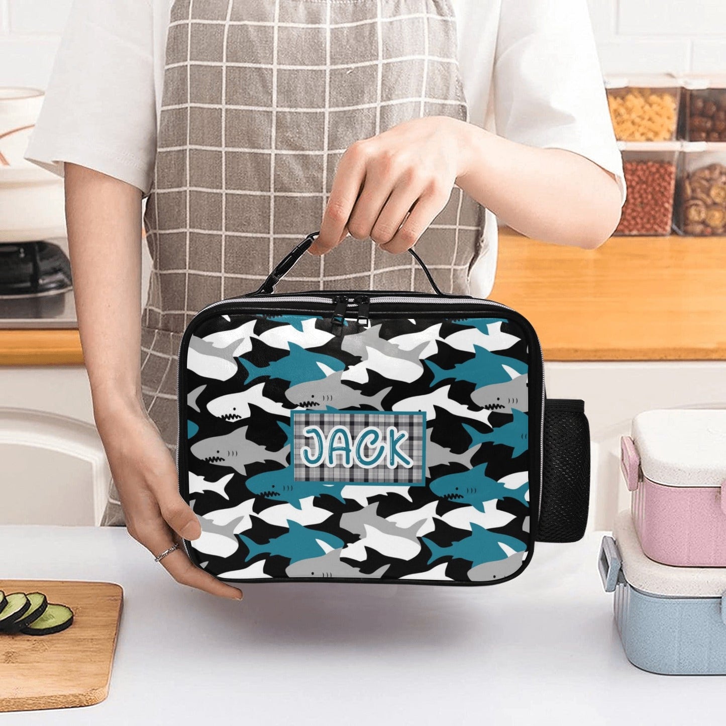 Personalized Custom Shark Design Lunch Box *Matching Tumbler Available*