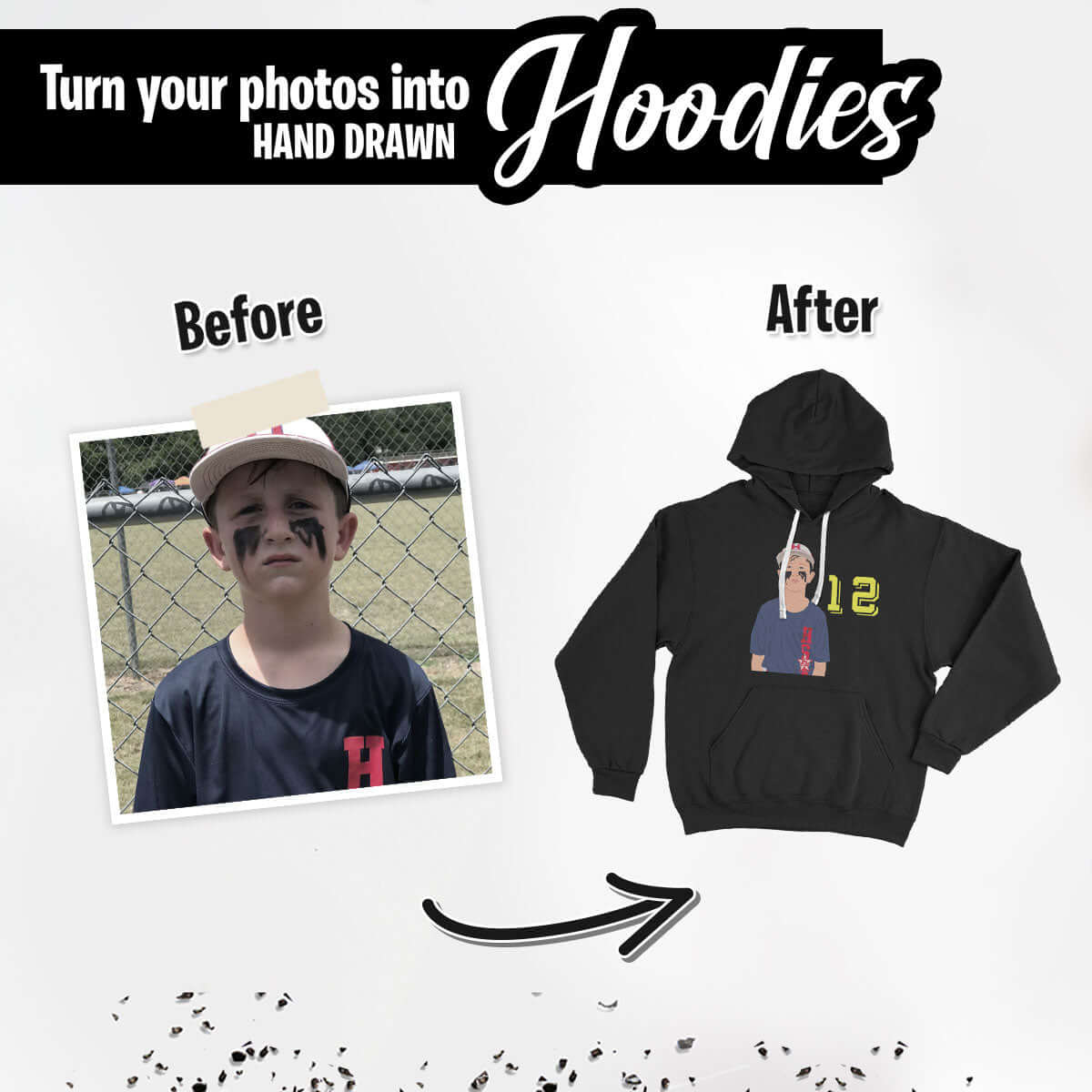 Custom Personalized Baseball Mom Photo Hoodie