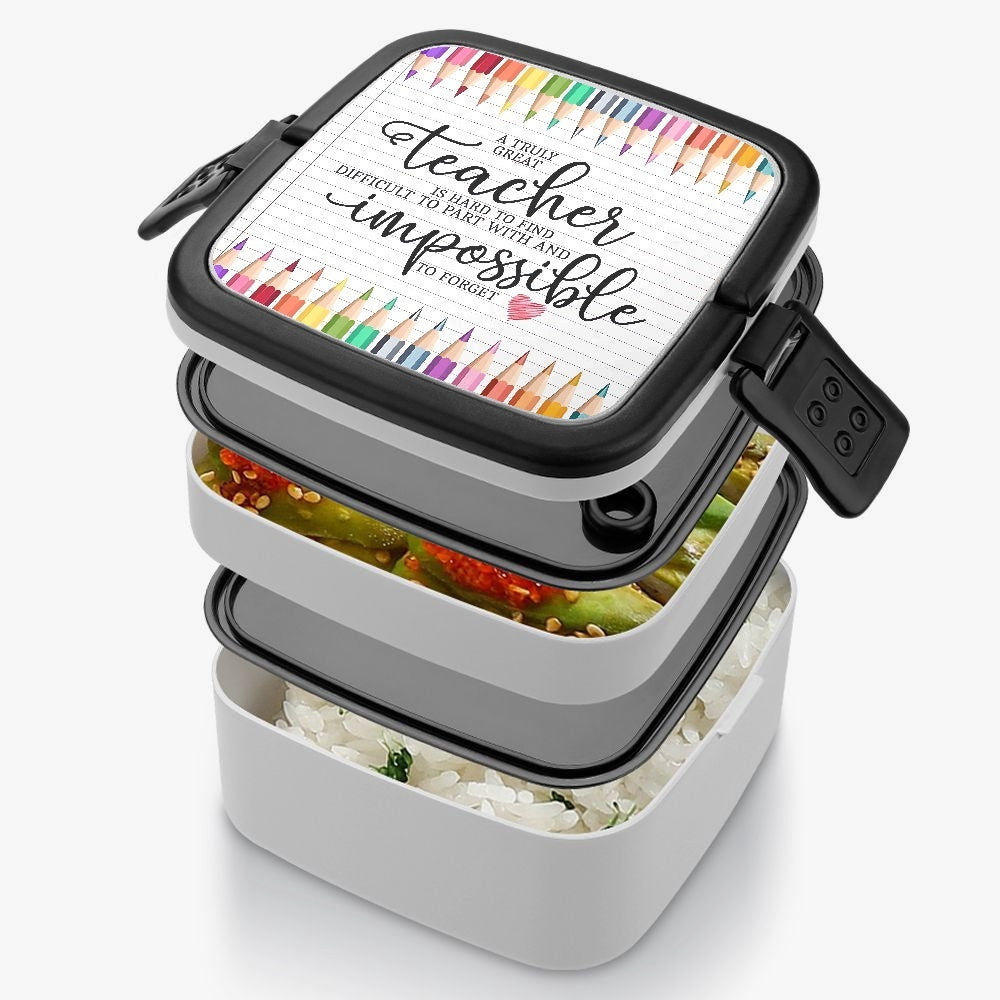 Teacher Double-layer Bento Lunch Box - Premium lunch box from JetPrint - Just $22.99! Shop now at giftmeabreak