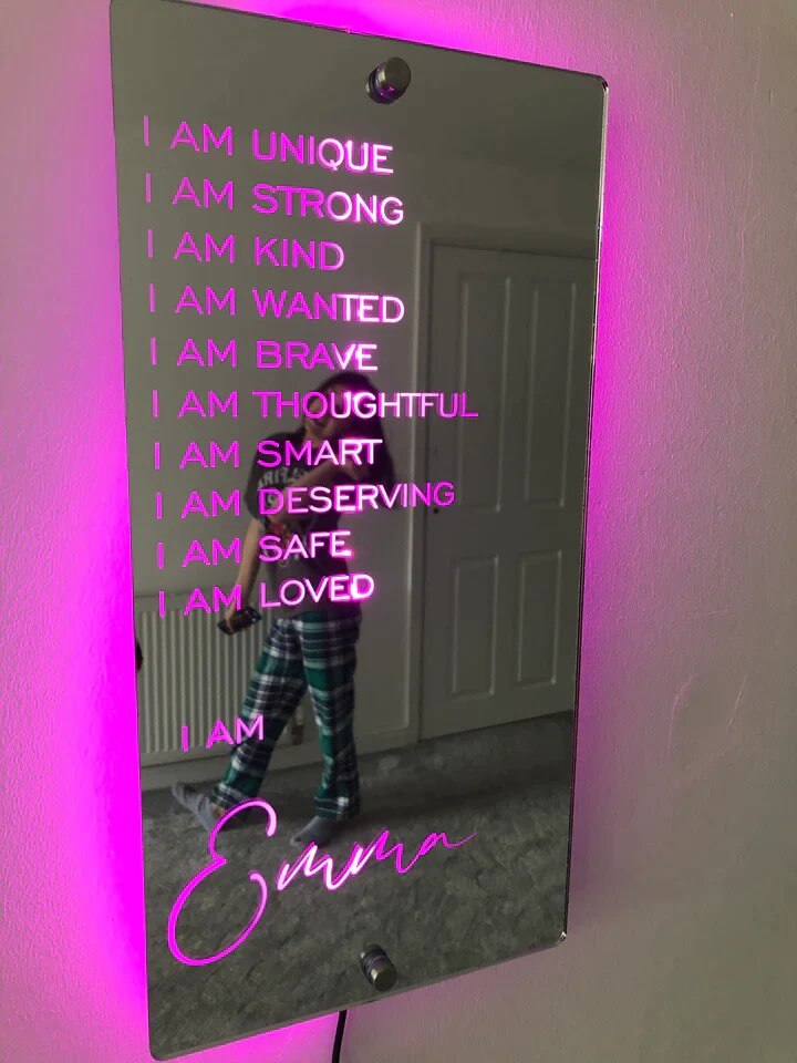 Personalized Acrylic LED Light Name Mirror