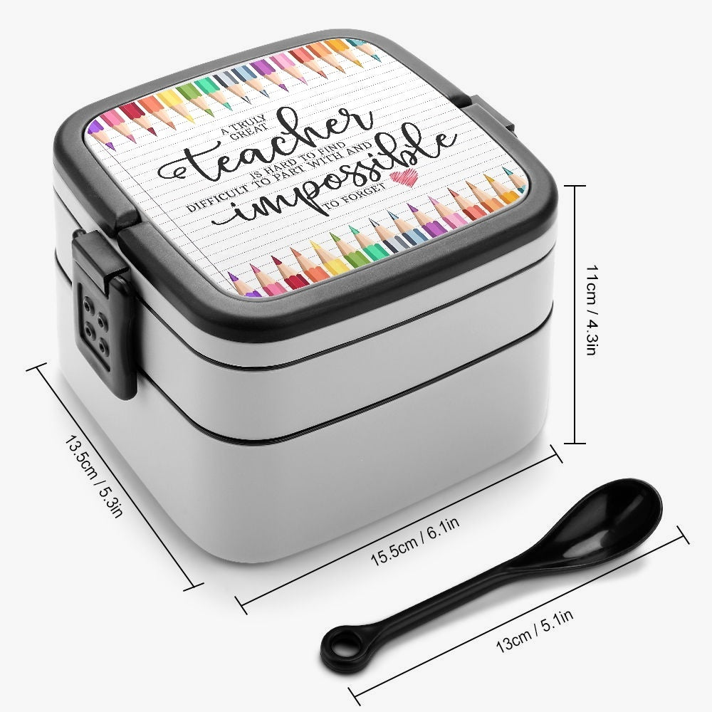 Teacher Double-layer Bento Lunch Box - Premium lunch box from JetPrint - Just $22.99! Shop now at giftmeabreak