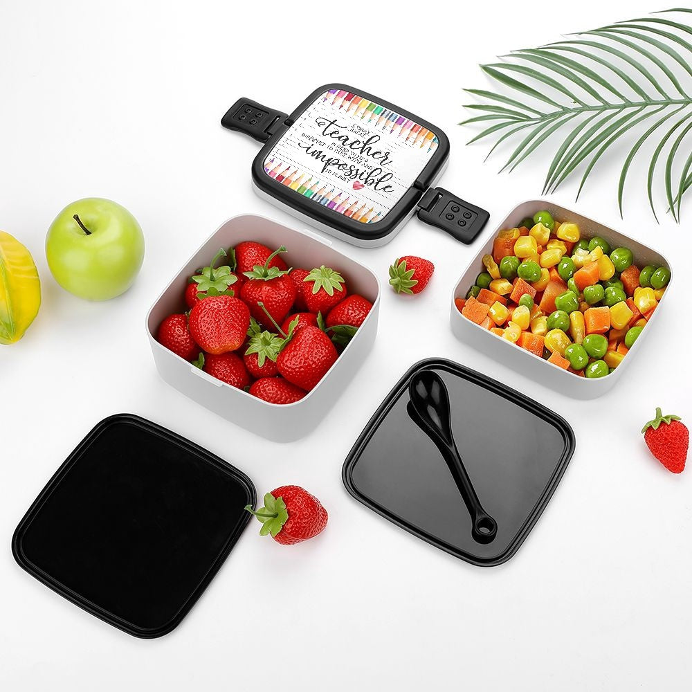 Teacher Double-layer Bento Lunch Box - Premium lunch box from JetPrint - Just $22.99! Shop now at giftmeabreak