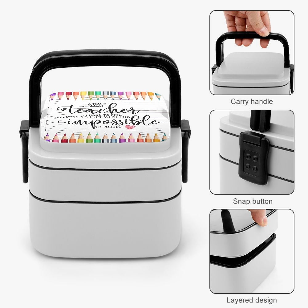 Teacher Double-layer Bento Lunch Box - Premium lunch box from JetPrint - Just $22.99! Shop now at giftmeabreak