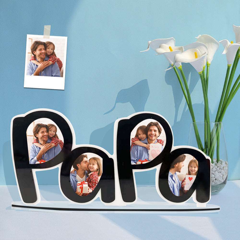 Custom Photo Frame Papa Photo Acrylic Desk Decoration Father's Day Gift