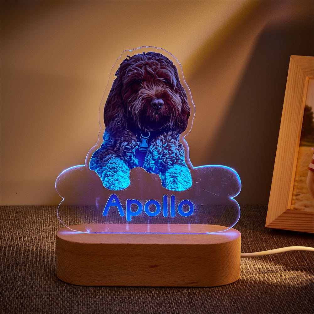 Personalized Pet Shaped LED Night Light Custom Dog Name Table Lamp - Premium light from MadeMine - Just $20.99! Shop now at giftmeabreak
