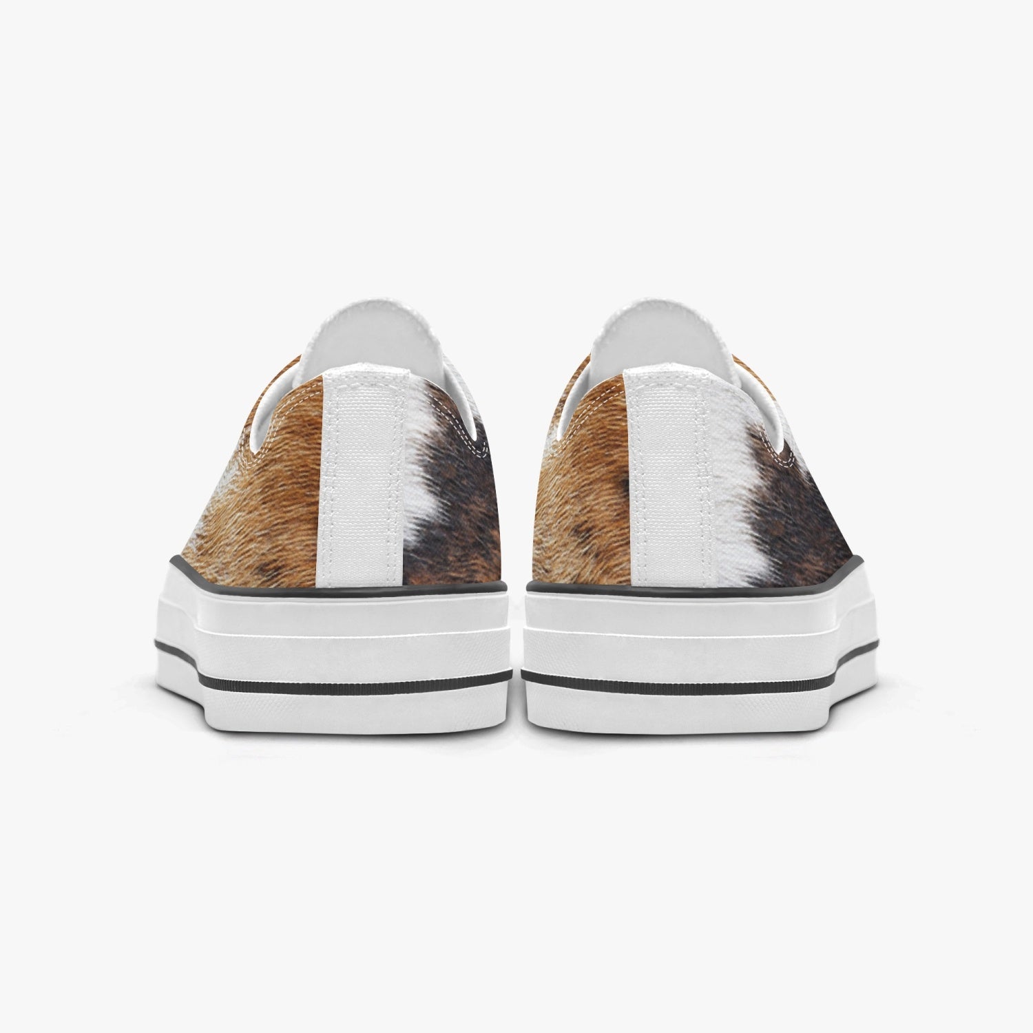 Unisex Custom Cowhide Print Low Canvas Shoes - Premium Sneakers from JetPrint - Just $36.99! Shop now at giftmeabreak