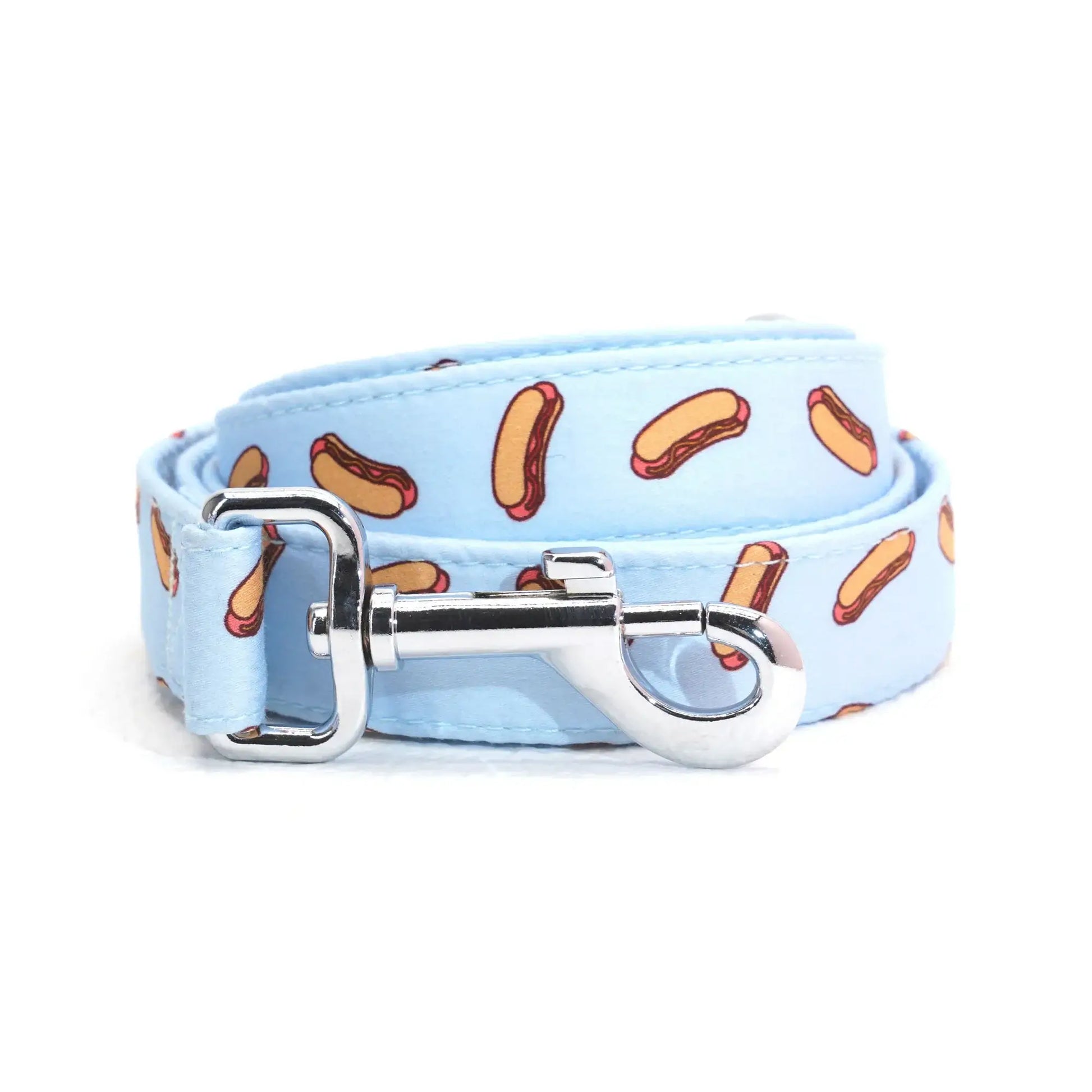 Personalized Hotdog Dog Collar Bow with Matching Leash and Harness