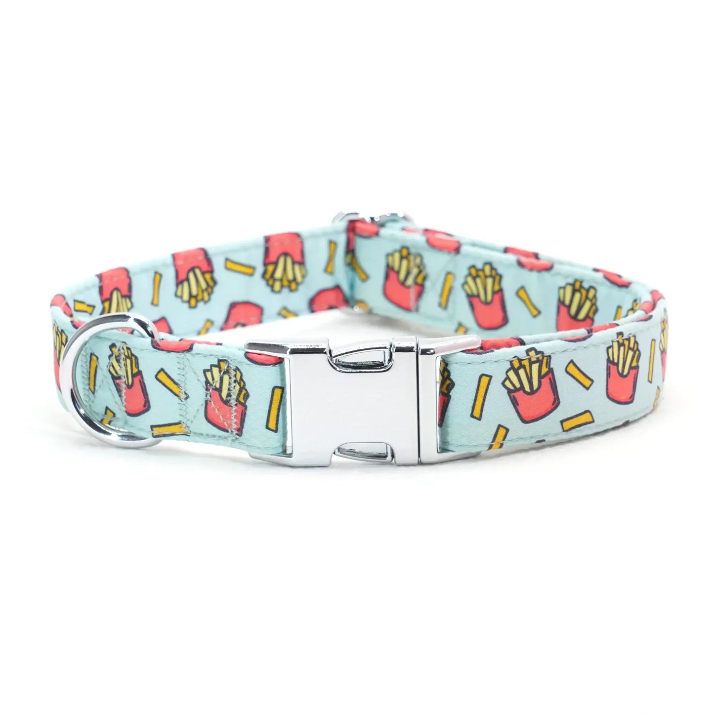 Personalized Fries Dog Collar Bow with Matching Leash and Harness