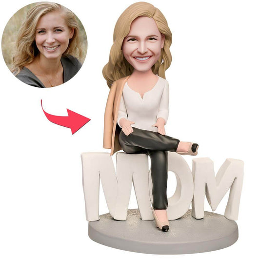 Mom Custom Bobblehead with Engraved Text