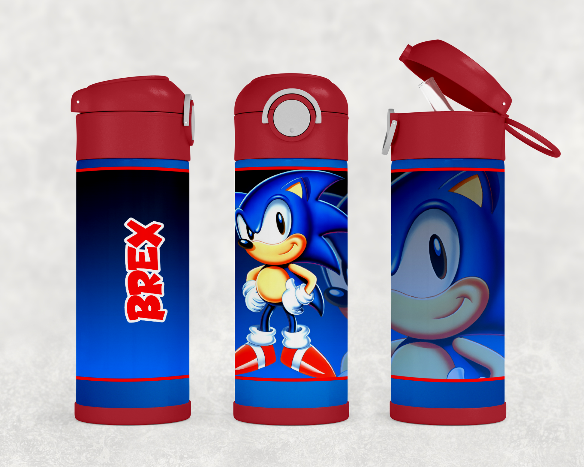 Personalized Sonic the Hedgehog Video Game 12oz Stainless Steel Kids Tumbler