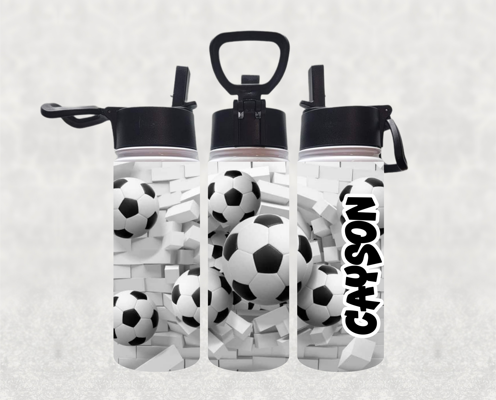 Personalized Kid's Soccer 18oz Stainless Steel Water Bottle