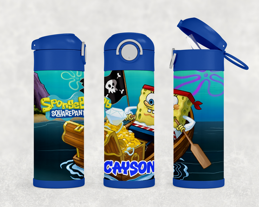 Personalized Spongebob 12oz Stainless Steel Kids Tumbler