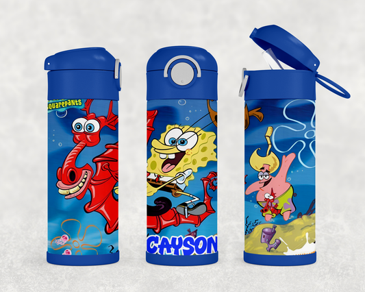 Personalized Spongebob 12oz Stainless Steel Kids Tumbler