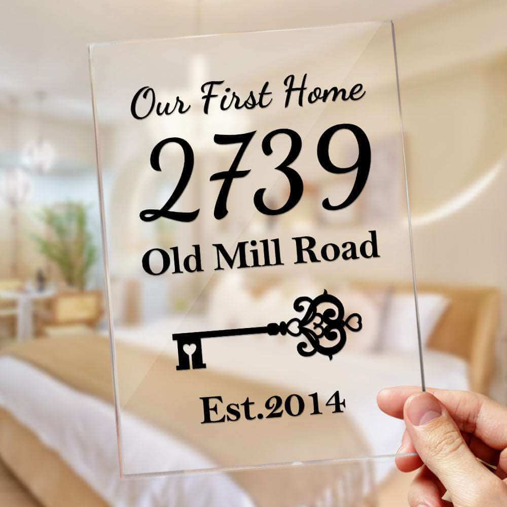 Custom Our First Home Acrylic Plaque