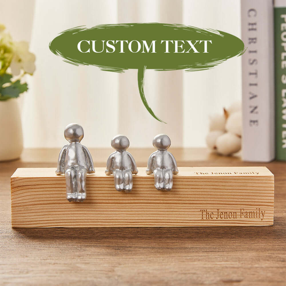 Custom Engraved Family Combination Metal Sculpture Figurines