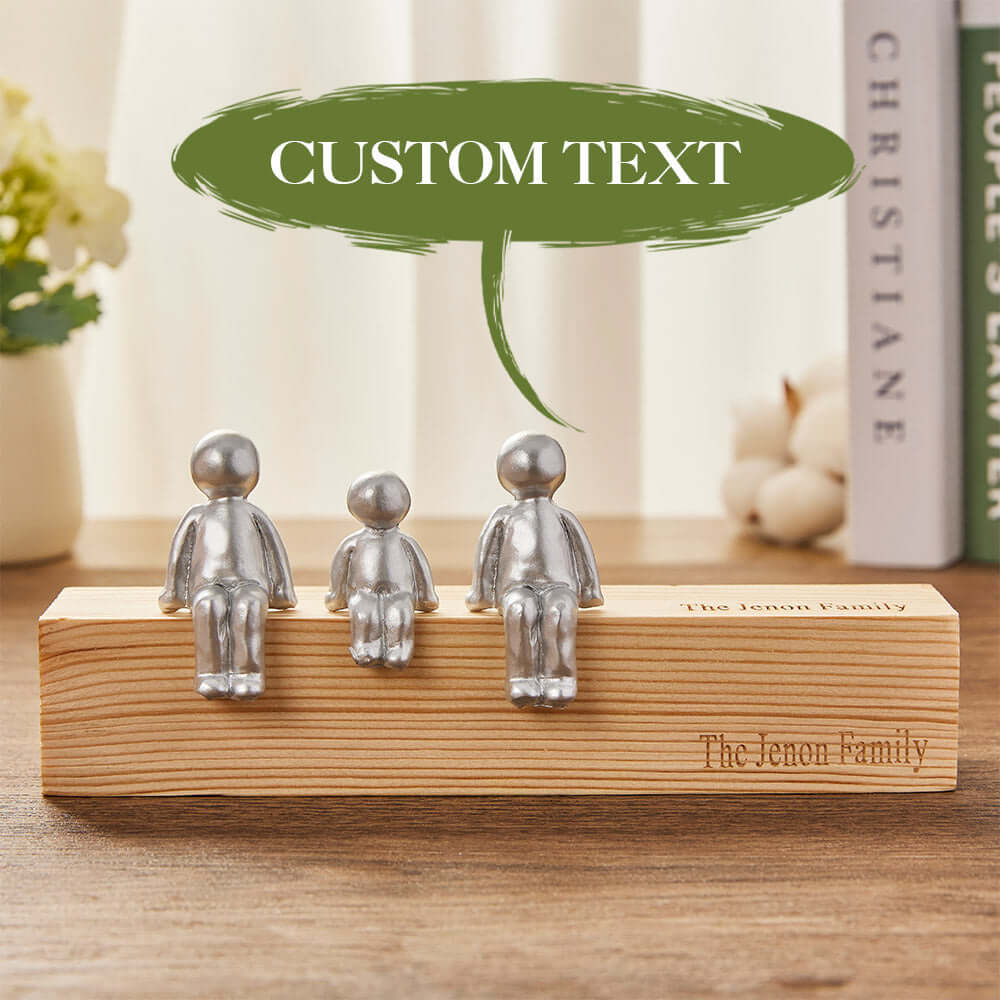 Custom Engraved Family Combination Metal Sculpture Figurines